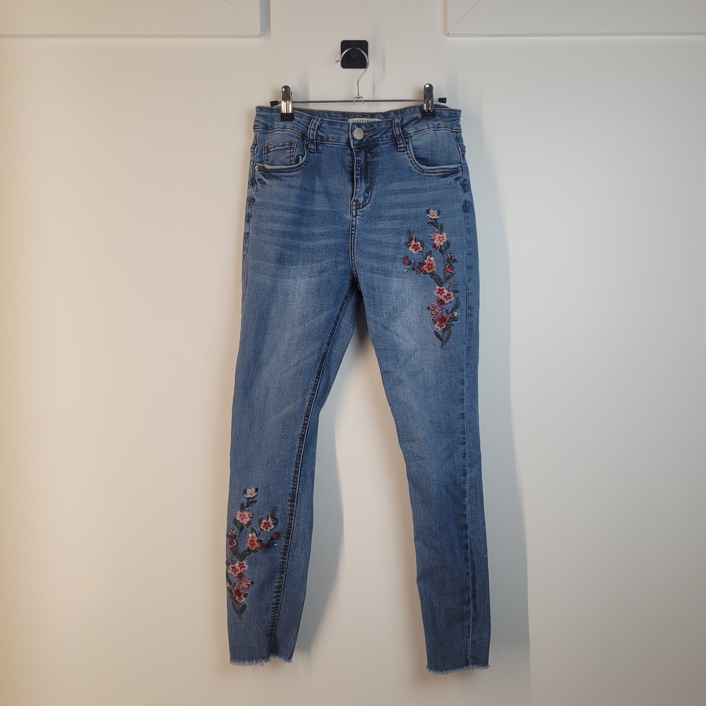 Streetwear Society Embroidered Blue Jeans - Size 7